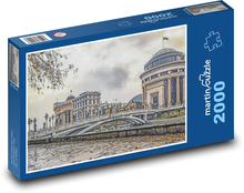 Budynki - most, rzeka Puzzle 2000 elementów - 90x60 cm