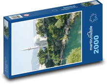 Mostar - Bosna a Hercegovina, mešita Puzzle 2000 dílků - 90 x 60 cm
