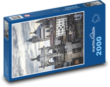 Veža - domy, mesto Puzzle 2000 dielikov - 90 x 60 cm