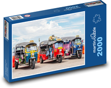 Tuk tuk - vozidlo, taxi Puzzle 2000 dílků - 90 x 60 cm