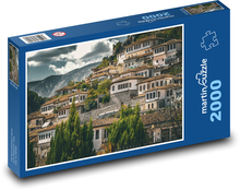 Architektur - Häuser im Hügel, Stadt Puzzle 2000 Teile - 90 x 60 cm