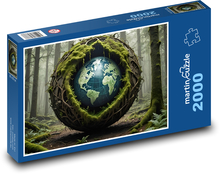 Glóbus v lese Puzzle 2000 dielikov - 90 x 60 cm