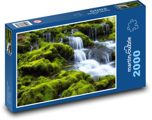 Wasserfallkaskaden in der Natur Puzzle 2000 Teile - 90 x 60 cm