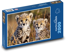 Mláďata gepardů Puzzle 2000 dílků - 90 x 60 cm
