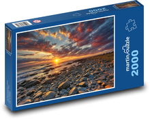 Západ slunce u pobřeží Puzzle 2000 - 90x60 cm
