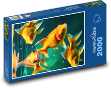 Goldfische im Wasser Puzzle 2000 Teile - 90 x 60 cm
