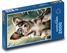 Roztomilé šteniatko Puzzle 2000 dielikov - 90 x 60 cm