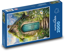 Wiejska chata naturalna Puzzle 2000 elementów - 90x60 cm