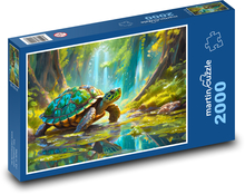 A turtle crawling in the woods Puzzle 2000 pieces - 90 x 60 cm
