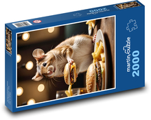 Maus und Cheeseburger Puzzle 2000 Teile - 90 x 60 cm