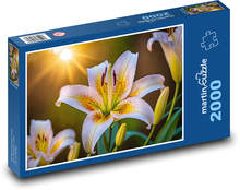 Kvet bielej ľalie Puzzle 2000 dielikov - 90 x 60 cm