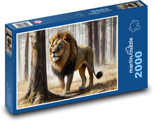 Kráľ zvierat v lese Puzzle 2000 dielikov - 90 x 60 cm