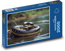 Eine Schlange liegt im Wasser Puzzle 2000 Teile - 90 x 60 cm