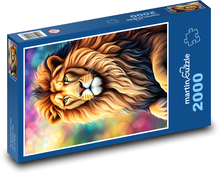 Lev - zvířecí král Puzzle 2000 dílků - 90 x 60 cm