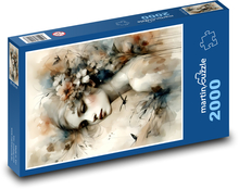 Girl with flowers Puzzle 2000 pieces - 90 x 60 cm