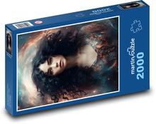 Portrét ženy vo vesmíre Puzzle 2000 dielikov - 90 x 60 cm