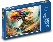 Ein bunter Baum im Wald Puzzle 2000 Teile - 90 x 60 cm
