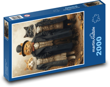 Cats in Victorian suits Puzzle 2000 pieces - 90 x 60 cm