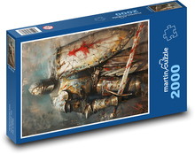 Rytíř - bojovník s mečem Puzzle 2000 dílků - 90 x 60 cm