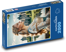 Kobieta nad jeziorem Puzzle 2000 elementów - 90x60 cm