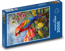 Papoušek ara Puzzle 2000 dílků - 90 x 60 cm