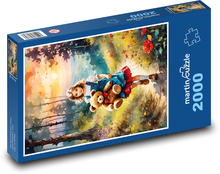 Dítě s plyšovým medvídkem Puzzle 2000 dílků - 90 x 60 cm
