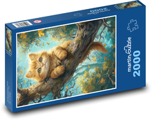 Kot na drzewie Puzzle 2000 elementów - 90x60 cm