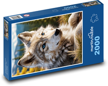 Wolf mit blauen Augen Puzzle 2000 Teile - 90 x 60 cm