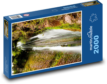 Vodopád - hora, príroda Puzzle 2000 dielikov - 90 x 60 cm