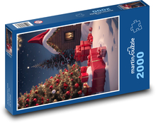 Weihnachtsbaum - Geschenke, Weihnachten Puzzle 2000 Teile - 90 x 60 cm
