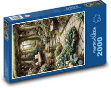 Garten voller Blumen am Haus Puzzle 2000 Teile - 90 x 60 cm