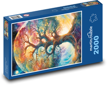 Barevný vesmírný strom Puzzle 2000 - 90x60 cm