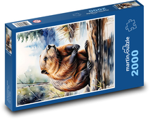 Beaver sitting by the river Puzzle 2000 pieces - 90 x 60 cm