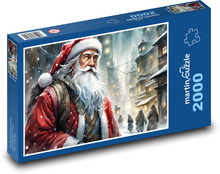 Vianočný ježko na ulici Puzzle 2000 dielikov - 90 x 60 cm