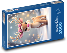 Rentierchen mit Schleife Puzzle 2000 Teile - 90 x 60 cm