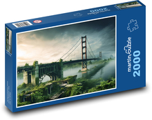 Alte Brücke über den Fluss Puzzle 2000 Teile - 90 x 60 cm