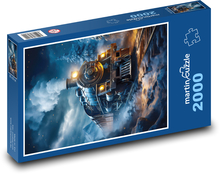 Nočná jazda parným vlakom Puzzle 2000 dielikov - 90 x 60 cm