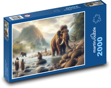 Prehistorický mamut Puzzle 2000 dielikov - 90 x 60 cm
