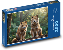 Vlci v lese Puzzle 2000 dielikov - 90 x 60 cm