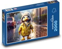 Roztomilé káčatko v daždi Puzzle 2000 dielikov - 90 x 60 cm