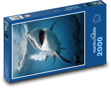 Žralok s vytasenými zuby Puzzle 2000 dílků - 90 x 60 cm