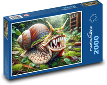 Hlemýžď s ostrými zuby v lese Puzzle 2000 dílků - 90 x 60 cm