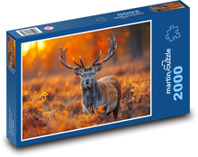 Hirsch mit großem Geweih Puzzle 2000 Teile - 90 x 60 cm