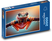 Kleiner Frosch auf einem Ast Puzzle 2000 Teile - 90 x 60 cm