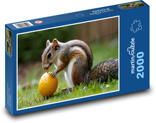 Eichhörnchen  mit Futter Puzzle 2000 Teile - 90 x 60 cm