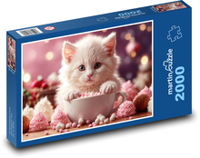 Roztomilé mačiatko s košíčkami Puzzle 2000 dielikov - 90 x 60 cm