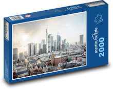 Frankfurt nad Menem, Niemcy, drapacze chmur Puzzle 2000 elementów - 90x60 cm