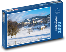 Winter In der Schweiz. Puzzle 2000 Teile - 90 x 60 cm