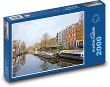 Amsterdam - Niederlande, Kanal Puzzle 2000 Teile - 90 x 60 cm