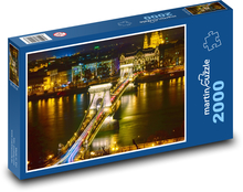 Most nad rzeką - Budapeszt Puzzle 2000 elementów - 90x60 cm